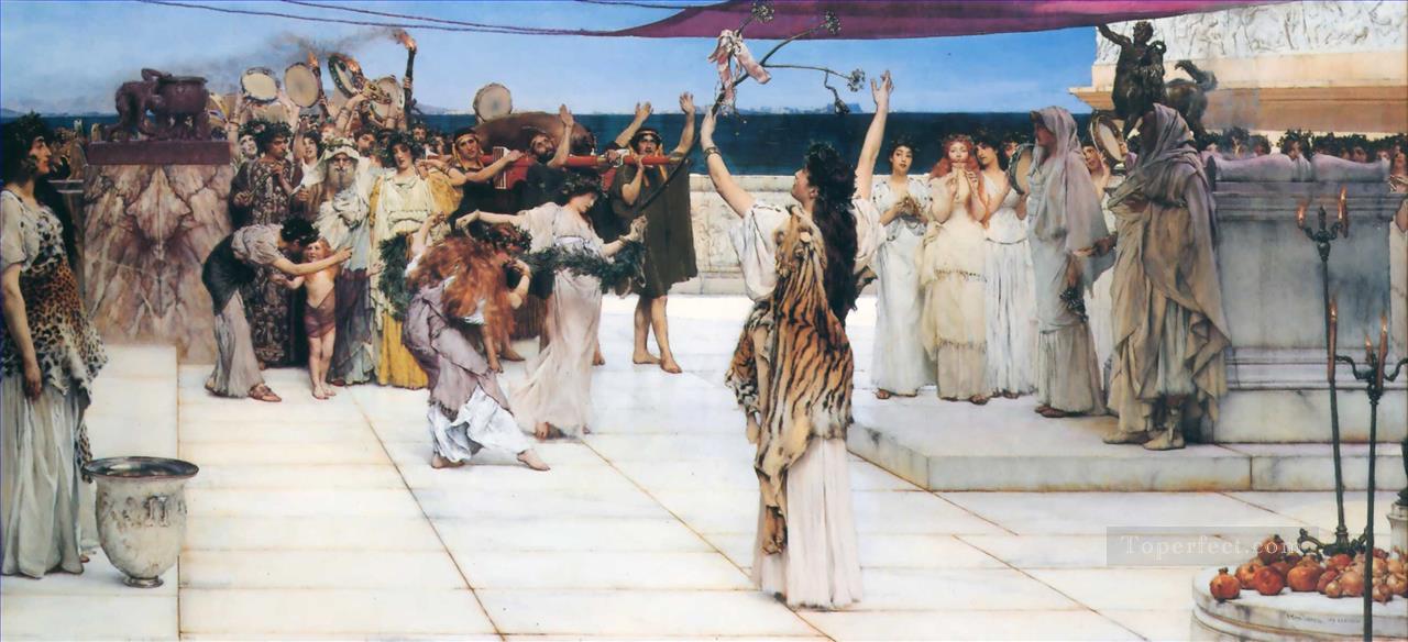 A Dedication to Bacchus Romantic Sir Lawrence Alma Tadema Oil Paintings